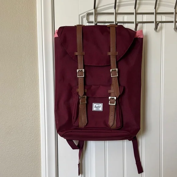Herschel Supply Company Maroon Backpack NWT Herschel Supply Co. Little America Maroon | Mercari main image 3